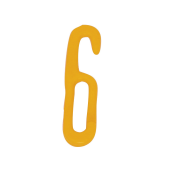 Plastic barrier chain links | hook link | 6 mm thick | yellow